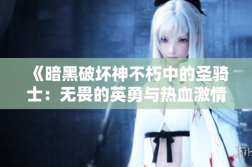 《暗黑破坏神不朽中的圣骑士：无畏的英勇与热血激情的化身》