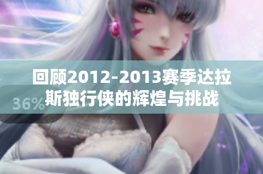 回顾2012-2013赛季达拉斯独行侠的辉煌与挑战