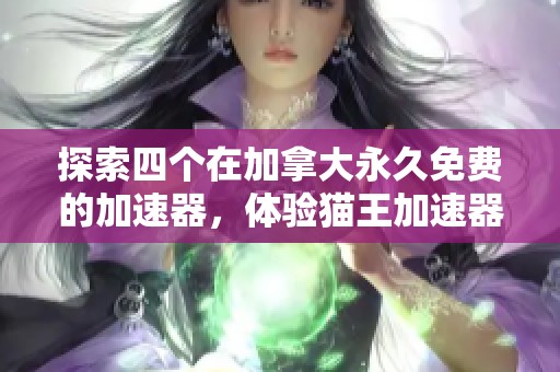 探索四个在加拿大永久免费的加速器，体验猫王加速器的优势