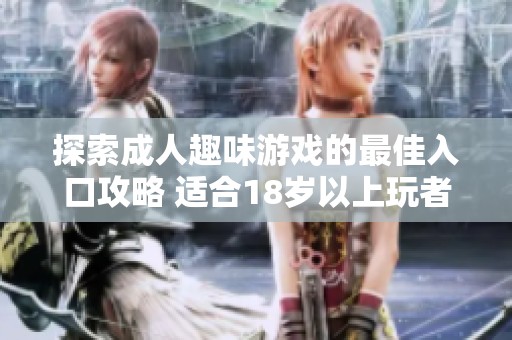 探索成人趣味游戏的最佳入口攻略 适合18岁以上玩者的完美选择