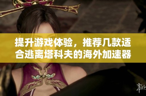 提升游戏体验，推荐几款适合逃离塔科夫的海外加速器