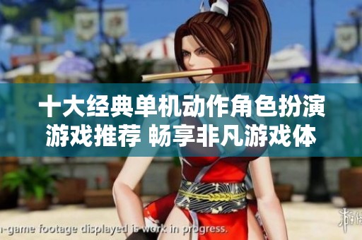 十大经典单机动作角色扮演游戏推荐 畅享非凡游戏体验