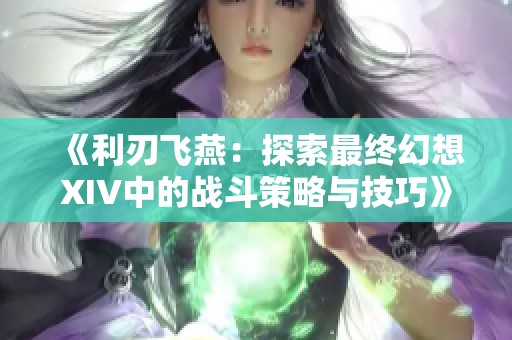 《利刃飞燕：探索最终幻想XIV中的战斗策略与技巧》