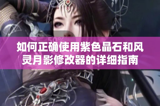 如何正确使用紫色晶石和风灵月影修改器的详细指南