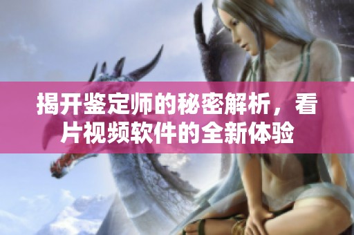 揭开鉴定师的秘密解析，看片视频软件的全新体验