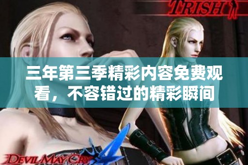 三年第三季精彩内容免费观看，不容错过的精彩瞬间