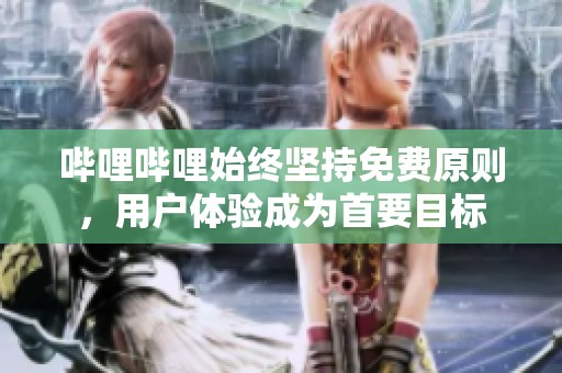 哔哩哔哩始终坚持免费原则，用户体验成为首要目标
