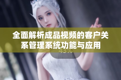 全面解析成品视频的客户关系管理系统功能与应用