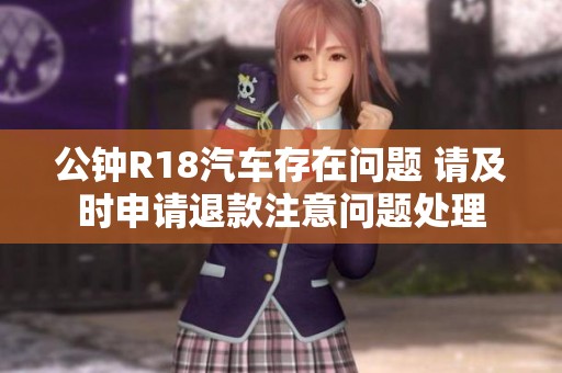 公钟R18汽车存在问题 请及时申请退款注意问题处理