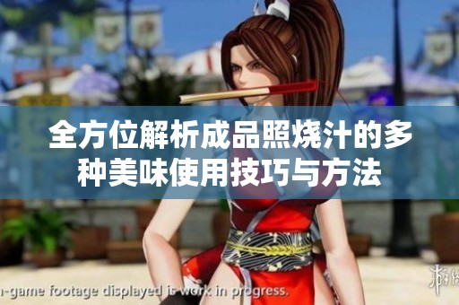 全方位解析成品照烧汁的多种美味使用技巧与方法