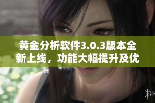 黄金分析软件3.0.3版本全新上线，功能大幅提升及优化