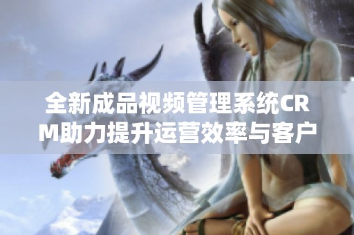全新成品视频管理系统CRM助力提升运营效率与客户体验