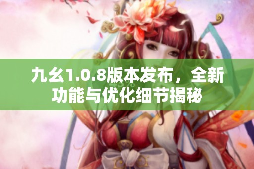 九幺1.0.8版本发布，全新功能与优化细节揭秘