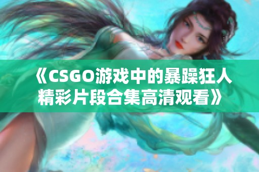 《CSGO游戏中的暴躁狂人精彩片段合集高清观看》