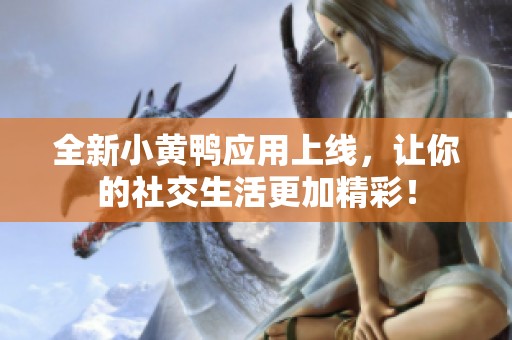 全新小黄鸭应用上线，让你的社交生活更加精彩！