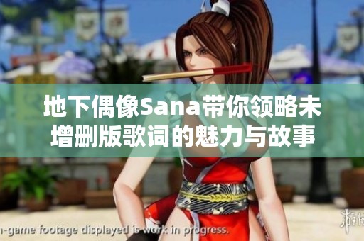 地下偶像Sana带你领略未增删版歌词的魅力与故事