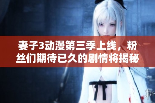 妻子3动漫第三季上线，粉丝们期待已久的剧情将揭秘！