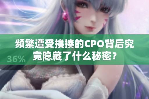 频繁遭受挨揍的CPO背后究竟隐藏了什么秘密？