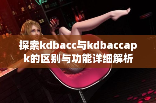 探索kdbacc与kdbaccapk的区别与功能详细解析