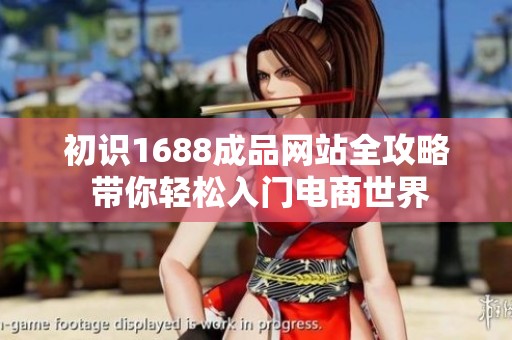 初识1688成品网站全攻略 带你轻松入门电商世界