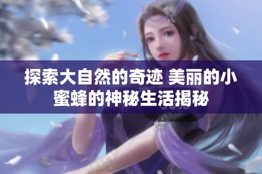 探索大自然的奇迹 美丽的小蜜蜂的神秘生活揭秘