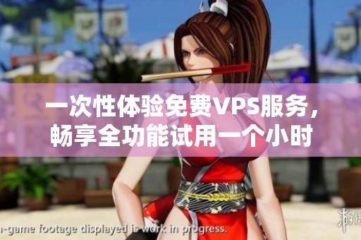 一次性体验免费VPS服务，畅享全功能试用一个小时