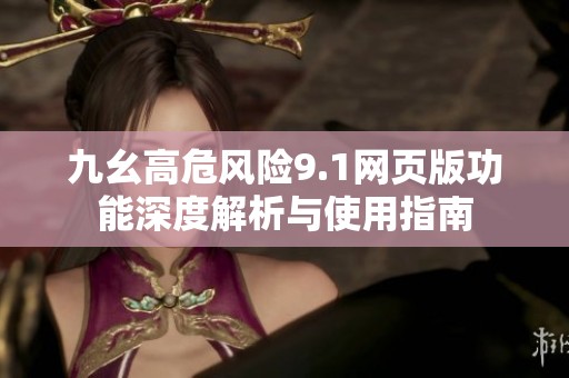 九幺高危风险9.1网页版功能深度解析与使用指南