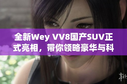 全新Wey VV8国产SUV正式亮相，带你领略豪华与科技的结合