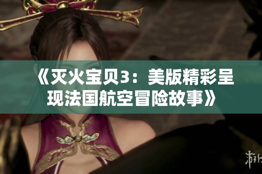 《灭火宝贝3：美版精彩呈现法国航空冒险故事》