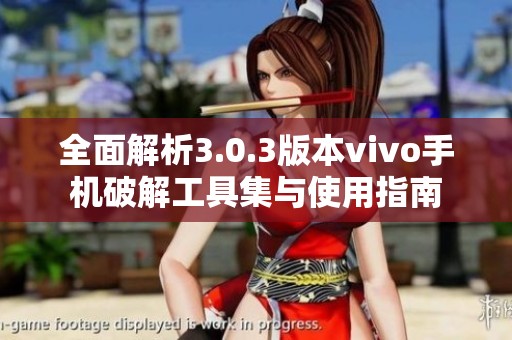 全面解析3.0.3版本vivo手机破解工具集与使用指南