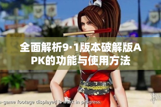全面解析9·1版本破解版APK的功能与使用方法