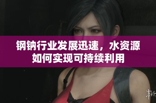钢钠行业发展迅速，水资源如何实现可持续利用