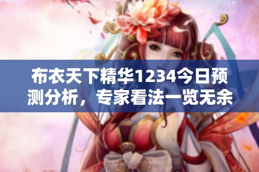 布衣天下精华1234今日预测分析，专家看法一览无余