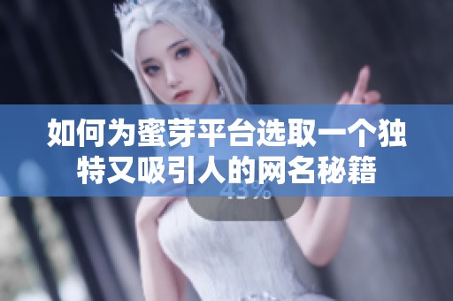 如何为蜜芽平台选取一个独特又吸引人的网名秘籍