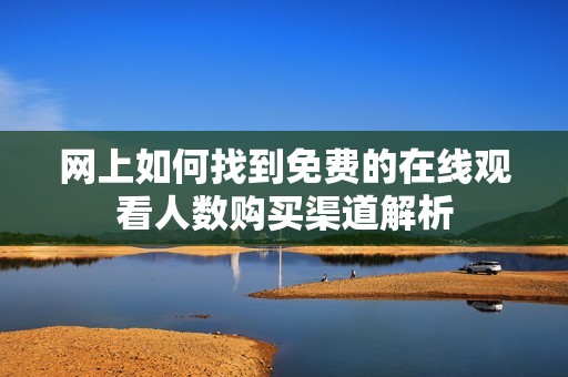 网上如何找到免费的在线观看人数购买渠道解析