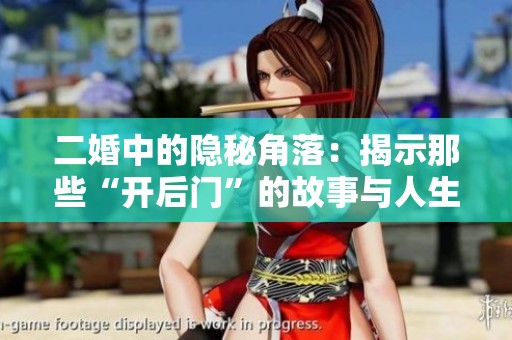 二婚中的隐秘角落：揭示那些“开后门”的故事与人生选择