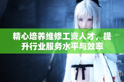 精心培养维修工资人才，提升行业服务水平与效率