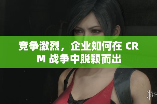 竞争激烈，企业如何在 CRM 战争中脱颖而出