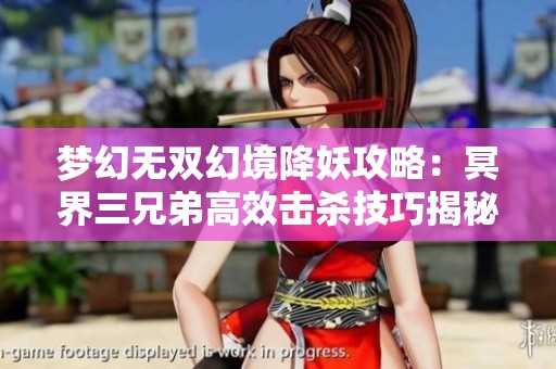 梦幻无双幻境降妖攻略：冥界三兄弟高效击杀技巧揭秘