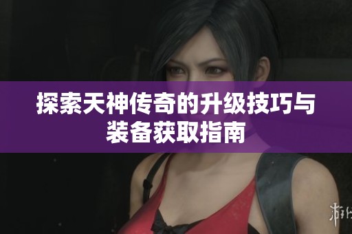 探索天神传奇的升级技巧与装备获取指南