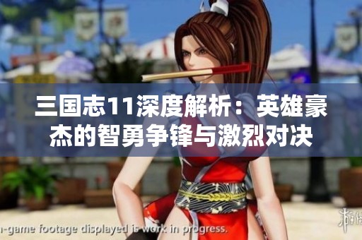 三国志11深度解析：英雄豪杰的智勇争锋与激烈对决