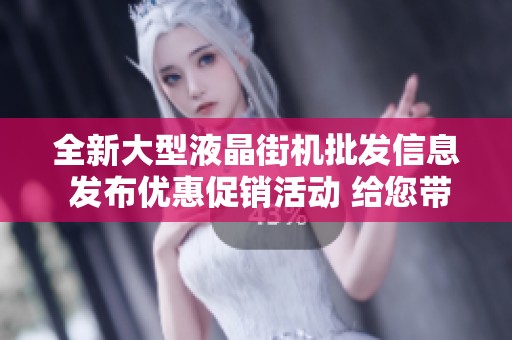 全新大型液晶街机批发信息 发布优惠促销活动 给您带来无限娱乐体验