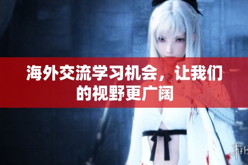 海外交流学习机会，让我们的视野更广阔