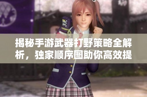 揭秘手游武器打野策略全解析，独家顺序图助你高效提升游戏表现