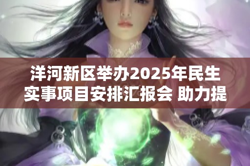 洋河新区举办2025年民生实事项目安排汇报会 助力提升居民生活品质
