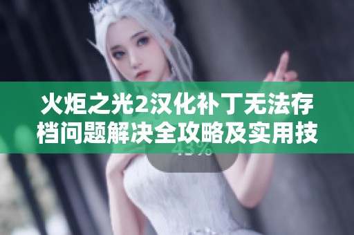 火炬之光2汉化补丁无法存档问题解决全攻略及实用技巧分享
