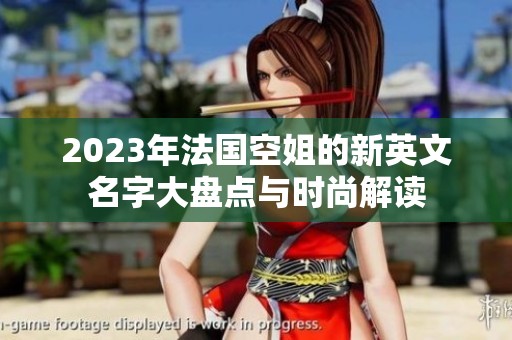 2023年法国空姐的新英文名字大盘点与时尚解读