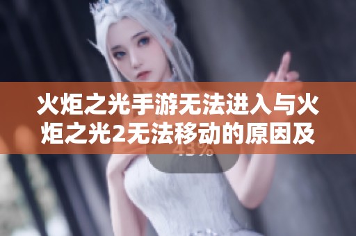 火炬之光手游无法进入与火炬之光2无法移动的原因及解决方法分析
