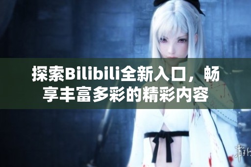 探索Bilibili全新入口，畅享丰富多彩的精彩内容