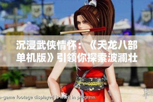 沉浸武侠情怀：《天龙八部单机版》引领你探索波澜壮阔的江湖世界